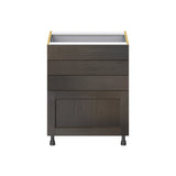 Hugo&Borg Montclaire 27-in W x 34.5-in H x 24-in D Wood 4-Drawer Base Fully Assembled Cabinet (Recessed Panel Style)