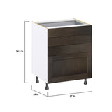 Hugo&Borg Montclaire 27-in W x 34.5-in H x 24-in D Wood 4-Drawer Base Fully Assembled Cabinet (Recessed Panel Style)