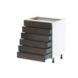 Hugo&Borg Montclaire 27-in W x 34.5-in H x 24-in D Wood 6-Drawer Base Fully Assembled Cabinet (Recessed Panel Style)