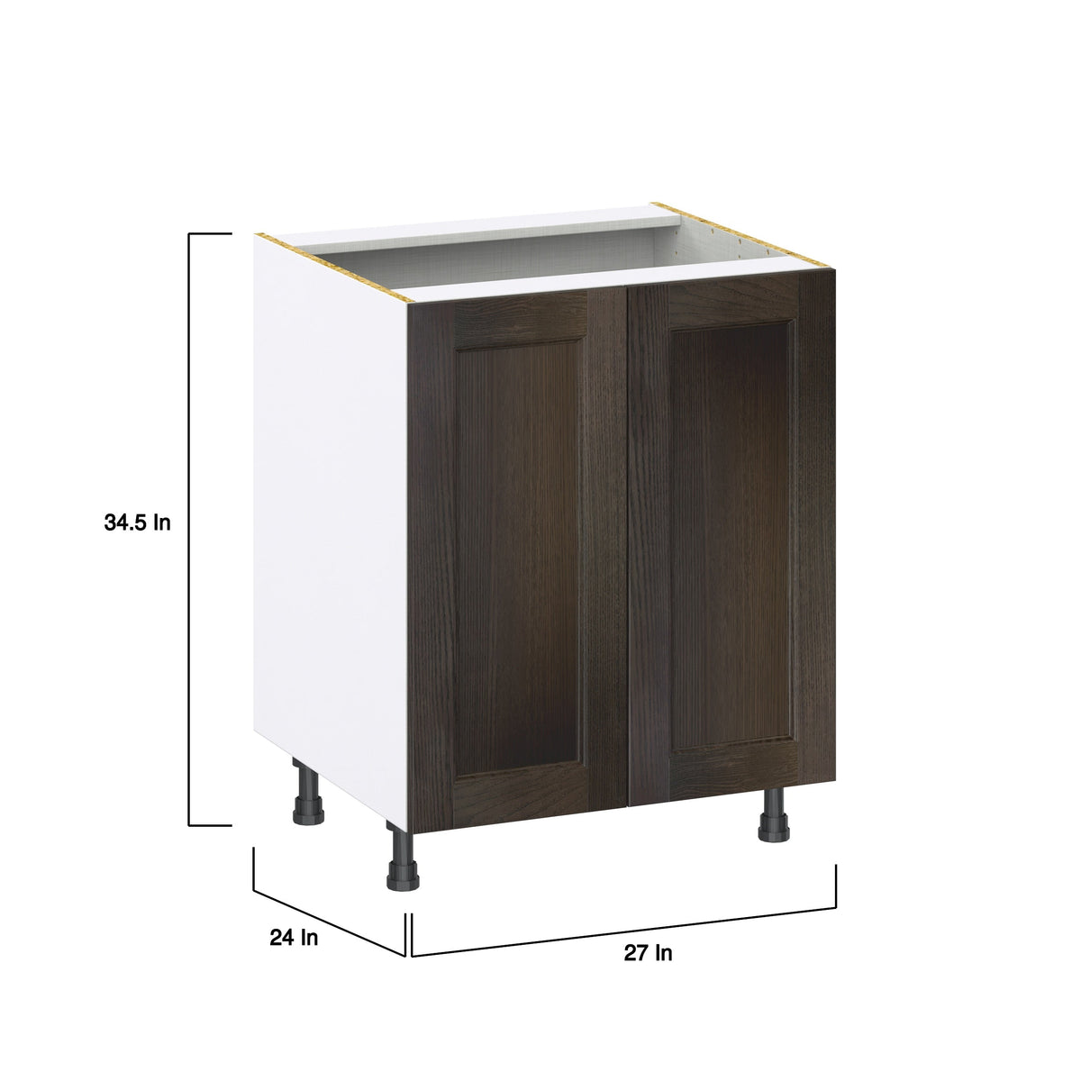 Hugo&Borg Montclaire 27-in W x 34.5-in H x 24-in D Wood Sink Base Fully Assembled Cabinet (Recessed Panel Shaker Style)