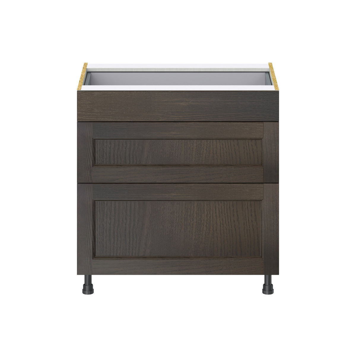 Hugo&Borg Montclaire 33-in W x 34.5-in H x 24-in D Wood 3-Drawer Base Fully Assembled Cabinet (Recessed Panel Style)