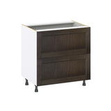Hugo&Borg Montclaire 33-in W x 34.5-in H x 24-in D Wood 2-Drawer Base Fully Assembled Cabinet (Recessed Panel Style)