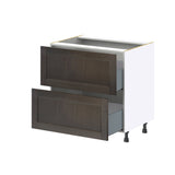 Hugo&Borg Montclaire 33-in W x 34.5-in H x 24-in D Wood 2-Drawer Base Fully Assembled Cabinet (Recessed Panel Style)
