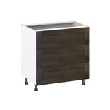 Hugo&Borg Montclaire 33-in W x 34.5-in H x 24-in D Wood 3-Drawer Base Fully Assembled Cabinet (Recessed Panel Style)