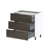 Hugo&Borg Montclaire 33-in W x 34.5-in H x 24-in D Wood 4-Drawer Base Fully Assembled Cabinet (Recessed Panel Style)