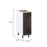 Hugo&Borg Montclaire 12-in W x 34.5-in H x 24-in D Wood 1-Drawer Base Fully Assembled Cabinet (Recessed Panel Shaker Style)