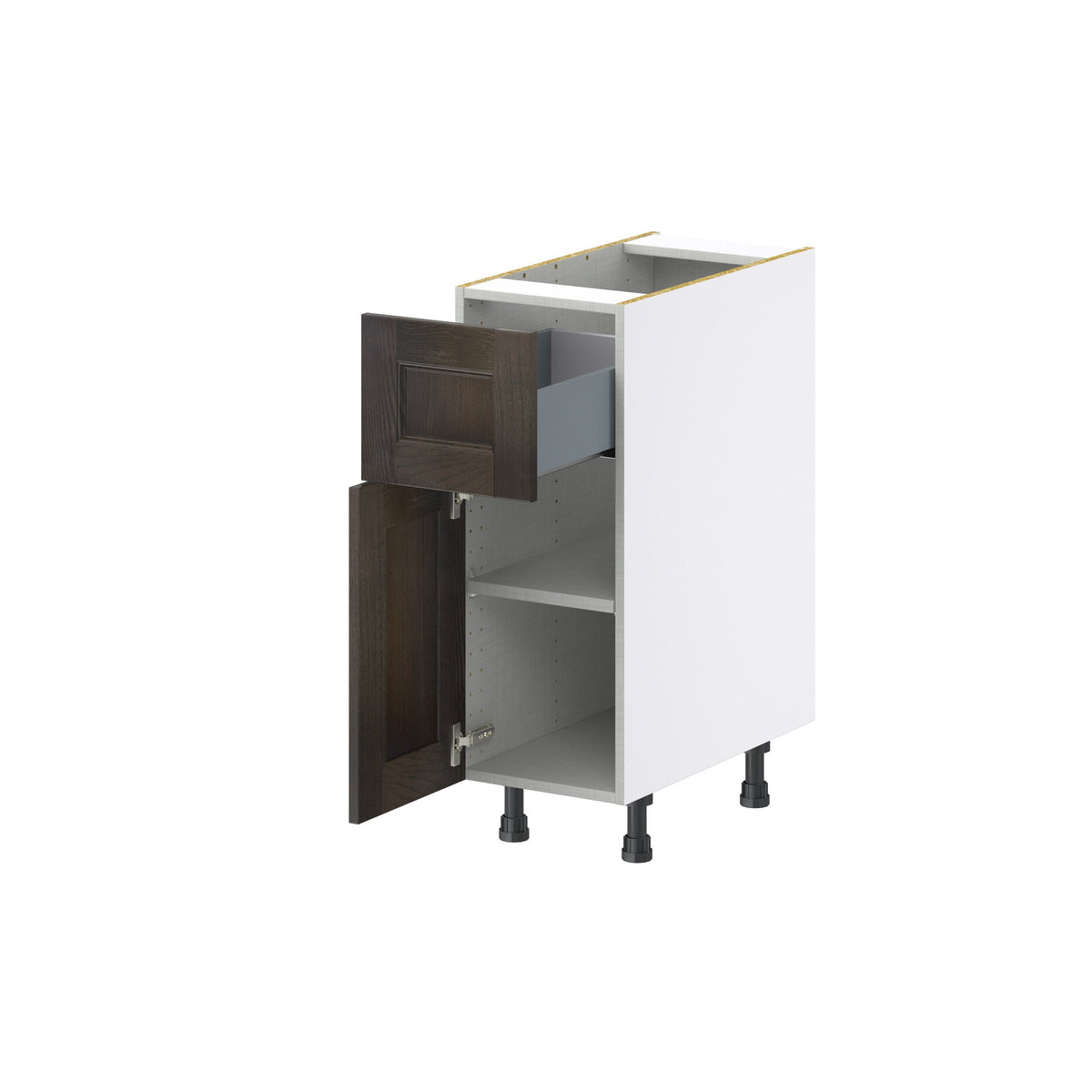 Hugo&Borg Montclaire 12-in W x 34.5-in H x 25-in D Wood 1-Drawer Base Fully Assembled Cabinet (Recessed Panel Shaker Style)