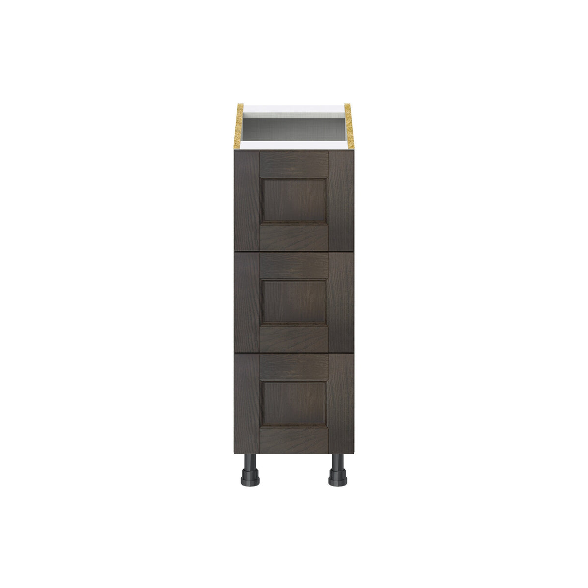 Hugo&Borg Montclaire 12-in W x 34.5-in H x 24-in D Wood 3-Drawer Base Fully Assembled Cabinet (Recessed Panel Style)