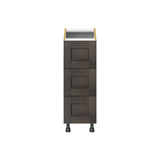 Hugo&Borg Montclaire 12-in W x 34.5-in H x 24-in D Wood 3-Drawer Base Fully Assembled Cabinet (Recessed Panel Style)