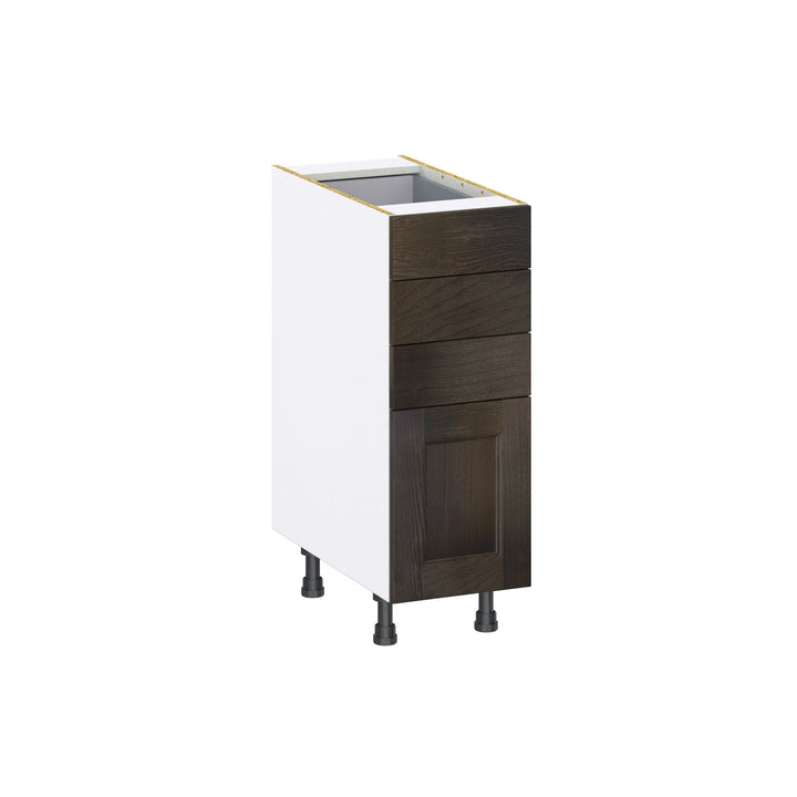Hugo&Borg Montclaire 12-in W x 34.5-in H x 24-in D Wood 4-Drawer Base Fully Assembled Cabinet (Recessed Panel Style)