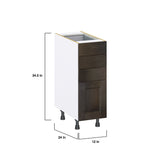 Hugo&Borg Montclaire 12-in W x 34.5-in H x 24-in D Wood 4-Drawer Base Fully Assembled Cabinet (Recessed Panel Style)