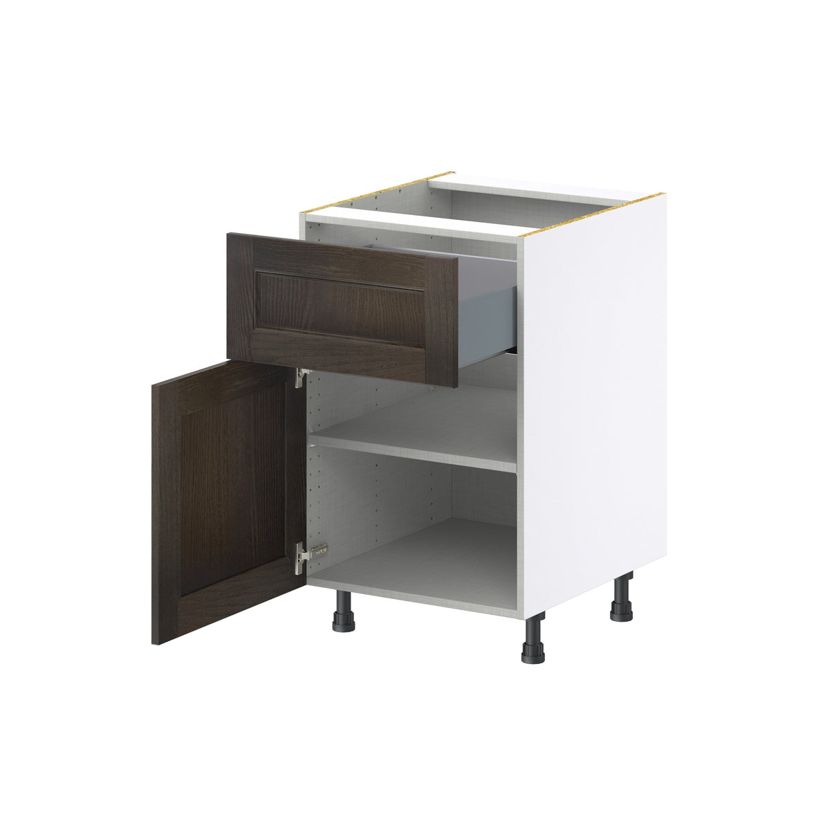 Hugo&Borg Montclaire 21-in W x 34.5-in H x 25-in D Wood 1-Drawer Base Fully Assembled Cabinet (Recessed Panel Shaker Style)