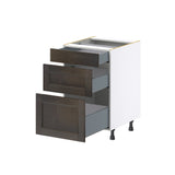 Hugo&Borg Montclaire 21-in W x 34.5-in H x 24-in D Wood 3-Drawer Base Fully Assembled Cabinet (Recessed Panel Style)