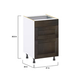 Hugo&Borg Montclaire 21-in W x 34.5-in H x 24-in D Wood 3-Drawer Base Fully Assembled Cabinet (Recessed Panel Style)