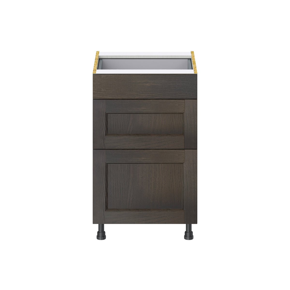 Hugo&Borg Montclaire 21-in W x 34.5-in H x 24-in D Wood 3-Drawer Base Fully Assembled Cabinet (Recessed Panel Style)