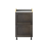 Hugo&Borg Montclaire 21-in W x 34.5-in H x 24-in D Wood 2-Drawer Base Fully Assembled Cabinet (Recessed Panel Style)