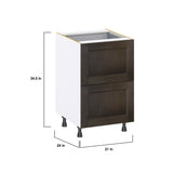 Hugo&Borg Montclaire 21-in W x 34.5-in H x 24-in D Wood 3-Drawer Base Fully Assembled Cabinet (Recessed Panel Style)