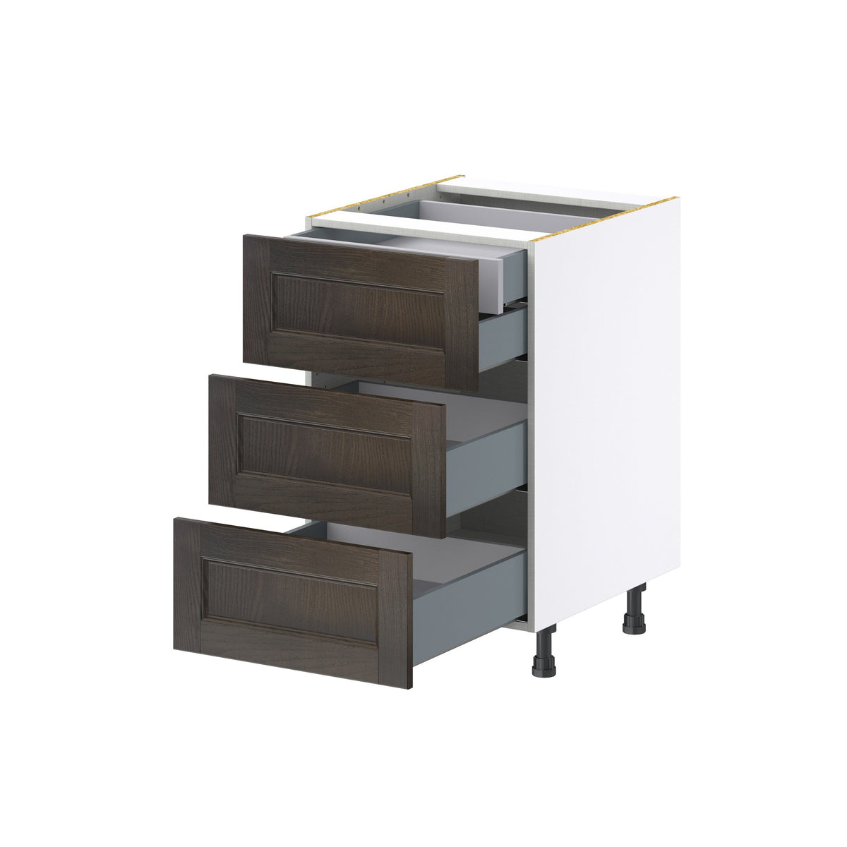 Hugo&Borg Montclaire 21-in W x 34.5-in H x 24-in D Wood 4-Drawer Base Fully Assembled Cabinet (Recessed Panel Style)