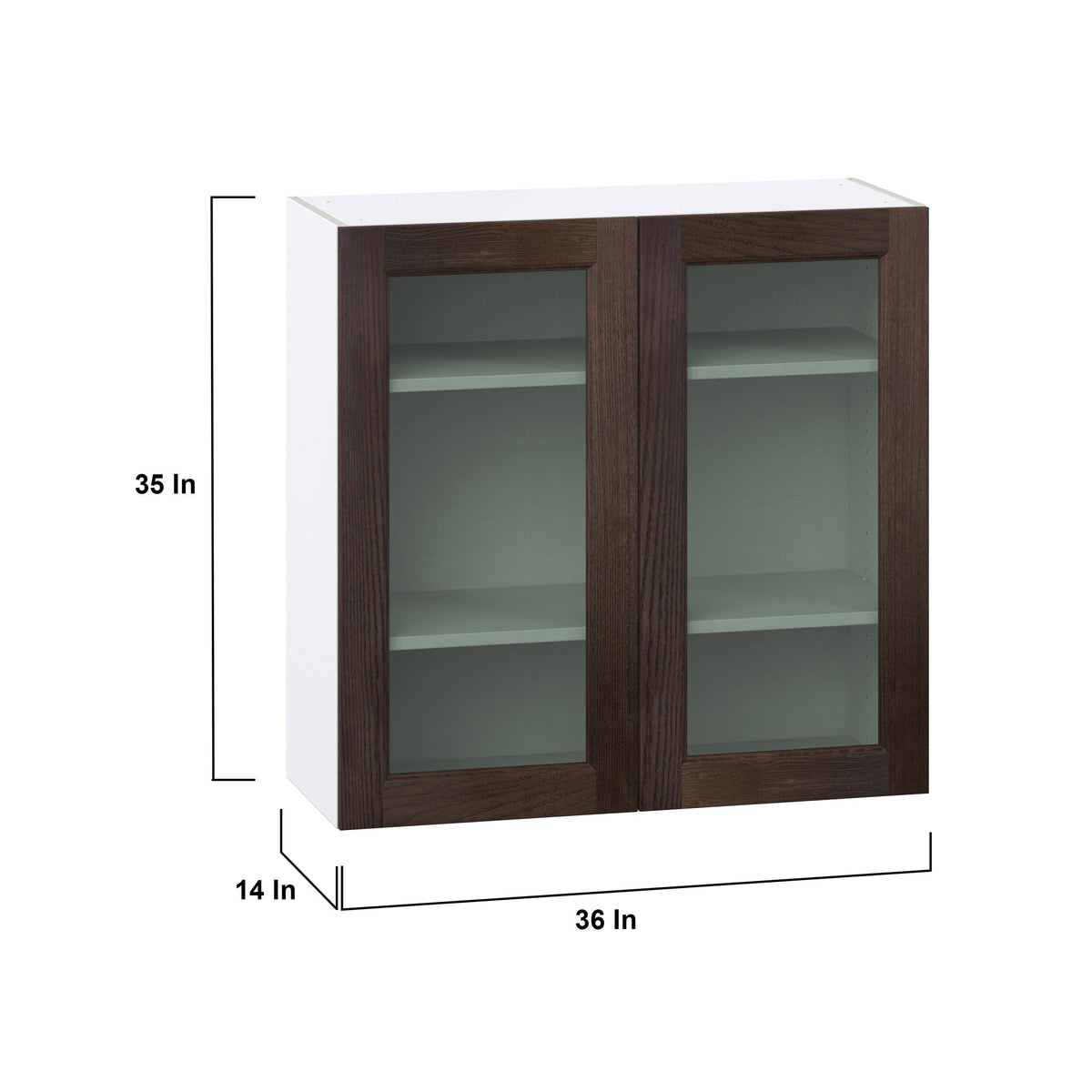 Hugo&Borg Montclaire 36-in W x 35-in H x 14-in D Wood Wall Fully Assembled Cabinet (Recessed Panel Shaker Door Style)