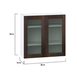 Hugo&Borg Montclaire 36-in W x 35-in H x 14-in D Wood Wall Fully Assembled Cabinet (Recessed Panel Shaker Door Style)