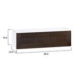 Hugo&Borg Montclaire 36-in W x 10-in H x 14-in D Wood Wall Fully Assembled Cabinet (Recessed Panel Shaker Door Style)
