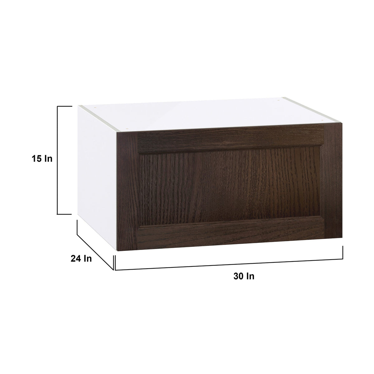 Hugo&Borg Montclaire 30-in W x 15-in H x 24-in D Wood Wall Fully Assembled Cabinet (Recessed Panel Shaker Door Style)