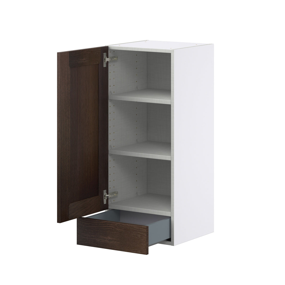 Hugo&Borg Montclaire 15-in W x 35-in H x 14-in D Wood 1-Drawer Wall Fully Assembled Cabinet (Recessed Panel Shaker Style)