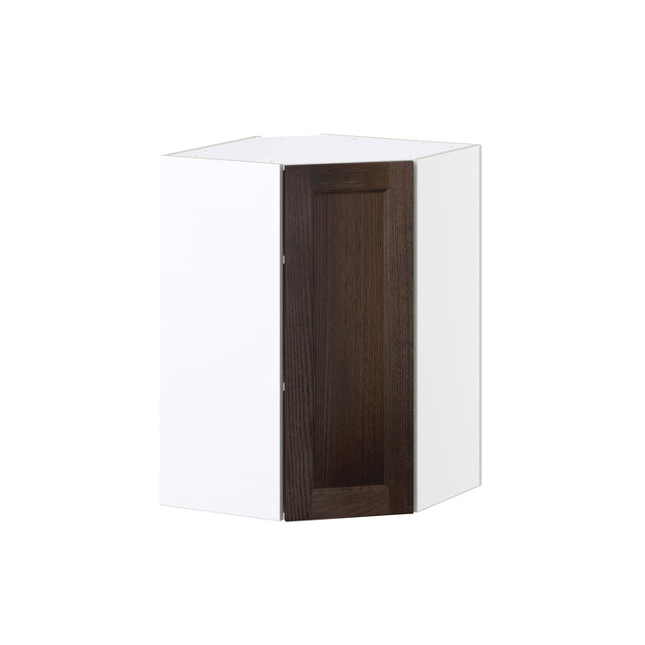 Hugo&Borg Montclaire 24-in W x 35-in H x 14-in D Wood Diagonal Corner Wall Fully Assembled Cabinet (Recessed Panel Shaker Style)