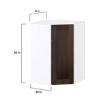Hugo&Borg Montclaire 24-in W x 35-in H x 14-in D Wood Diagonal Corner Wall Fully Assembled Cabinet (Recessed Panel Shaker Style)