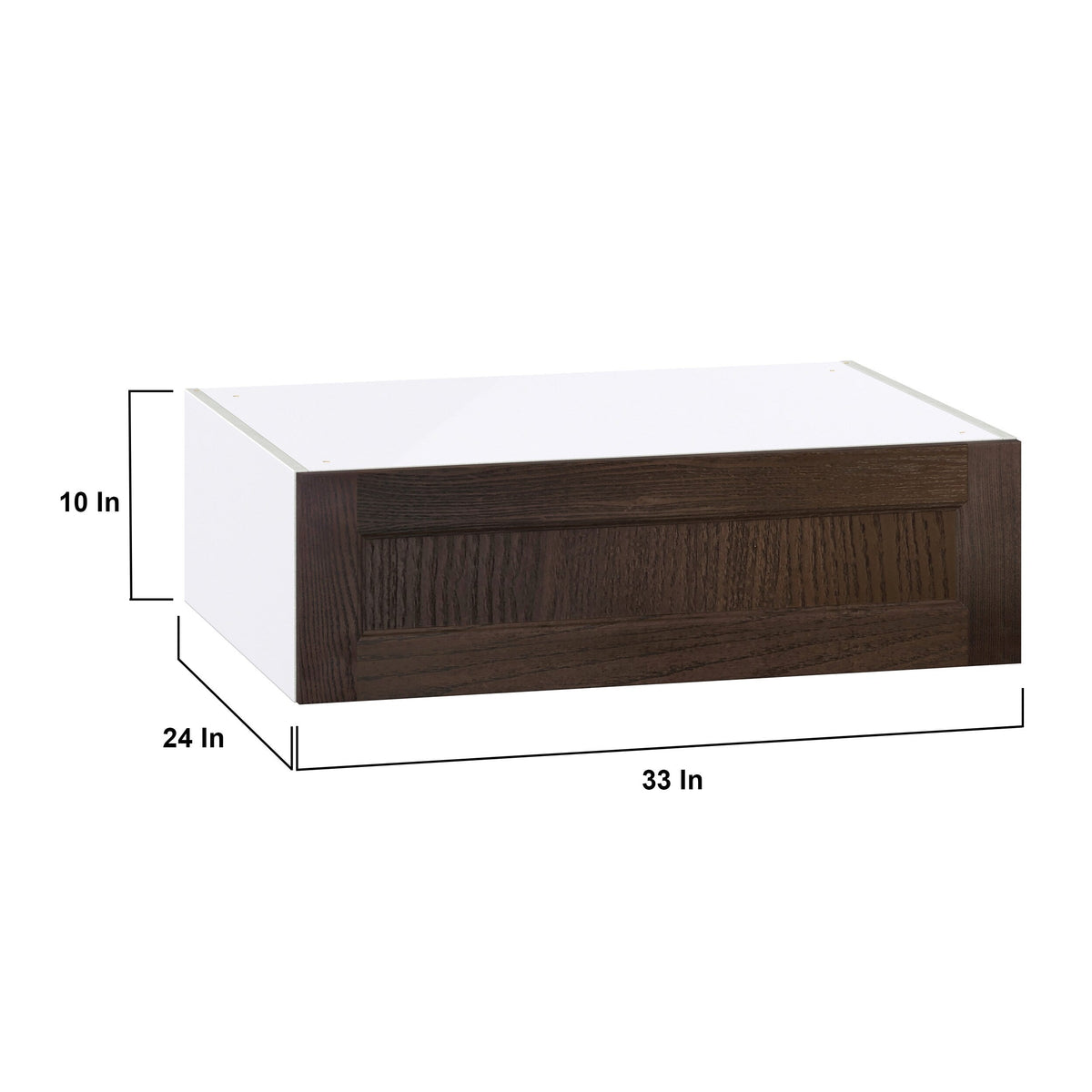 Hugo&Borg Montclaire 33-in W x 10-in H x 24-in D Wood Wall Fully Assembled Cabinet (Recessed Panel Shaker Door Style)