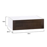 Hugo&Borg Montclaire 33-in W x 10-in H x 24-in D Wood Wall Fully Assembled Cabinet (Recessed Panel Shaker Door Style)