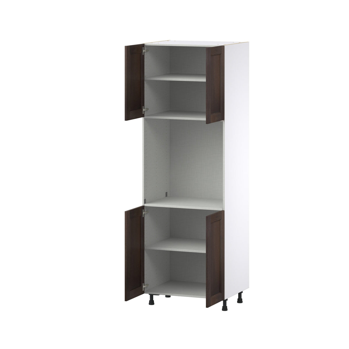 Hugo&Borg Montclaire 30-in W x 89.5-in H x 24-in D Wood Single Oven Pantry Fully Assembled Cabinet (Recessed Panel Shaker Style)