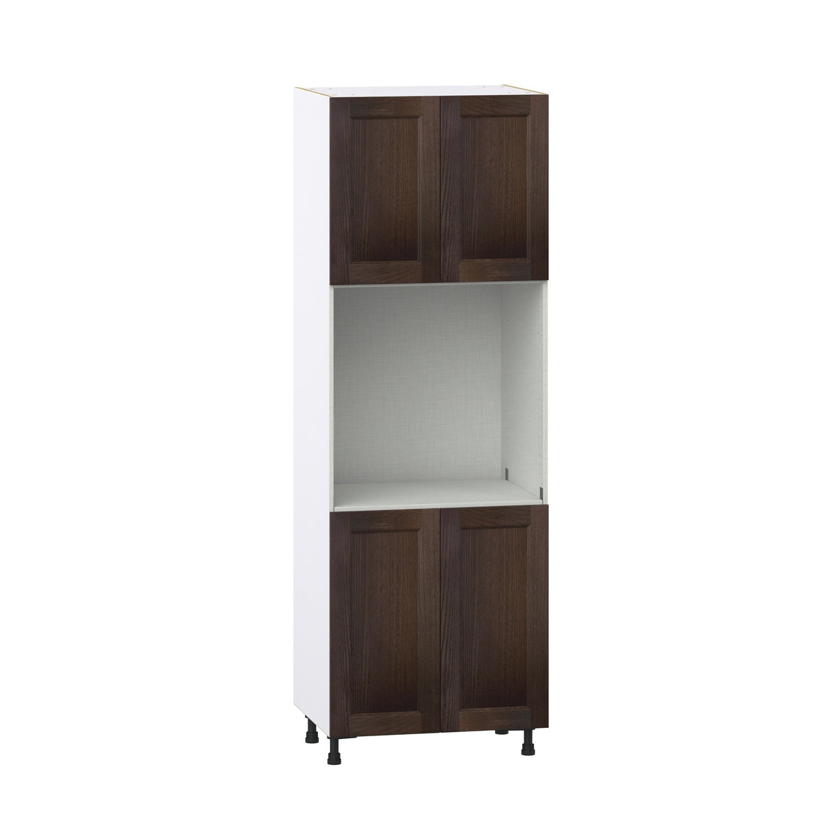 Hugo&Borg Montclaire 30-in W x 89.5-in H x 24-in D Wood Single Oven Pantry Fully Assembled Cabinet (Recessed Panel Shaker Style)