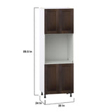 Hugo&Borg Montclaire 30-in W x 89.5-in H x 24-in D Wood Single Oven Pantry Fully Assembled Cabinet (Recessed Panel Shaker Style)