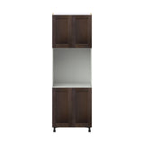 Hugo&Borg Montclaire 30-in W x 89.5-in H x 24-in D Wood Single Oven Pantry Fully Assembled Cabinet (Recessed Panel Shaker Style)