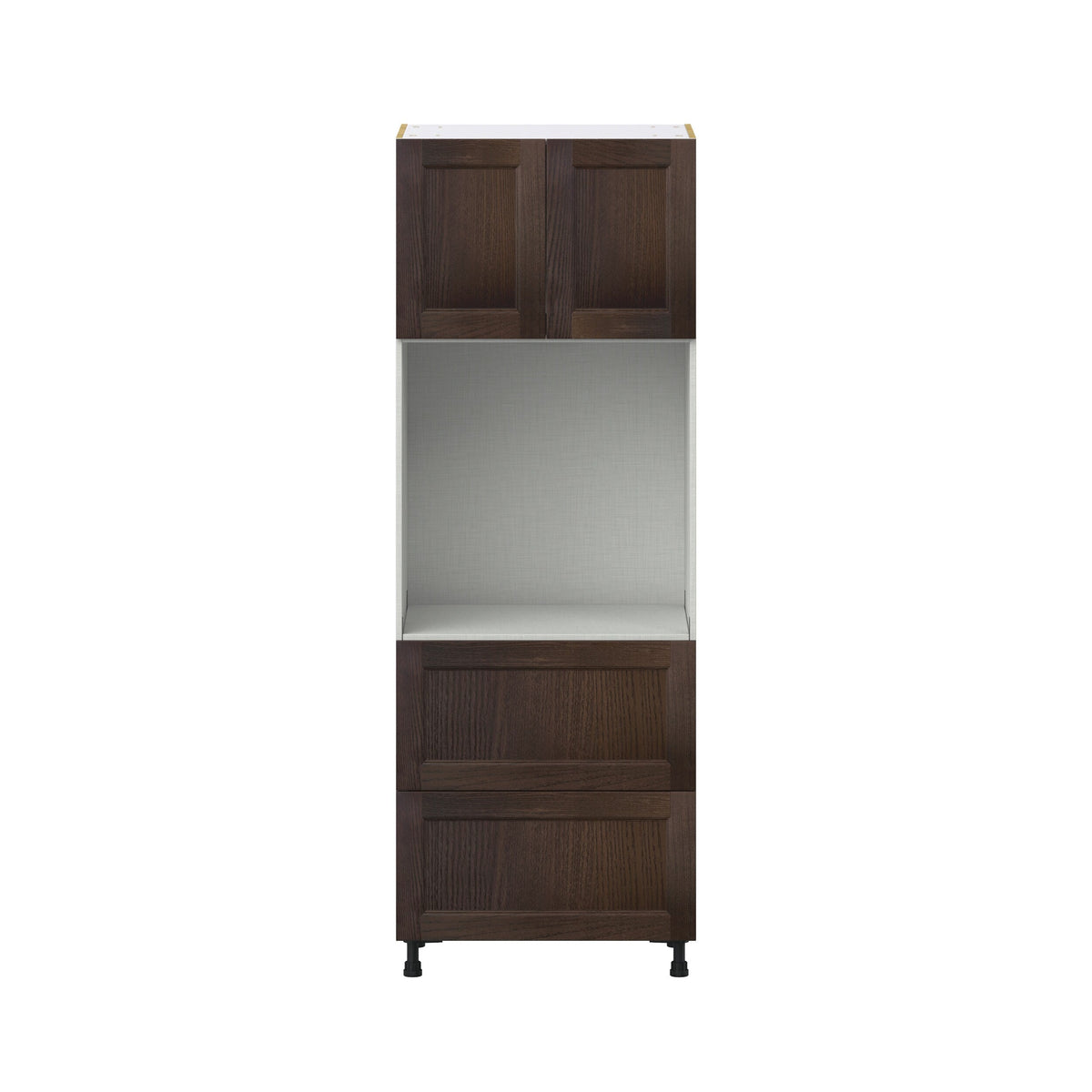 Hugo&Borg Montclaire 30-in W x 84.5-in H x 24-in D Wood 2-Drawers Single or Double Oven Pantry Fully Assembled Cabinet (Recessed Panel Shaker Style)