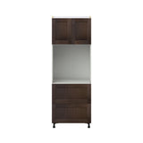 Hugo&Borg Montclaire 30-in W x 84.5-in H x 24-in D Wood 2-Drawers Single or Double Oven Pantry Fully Assembled Cabinet (Recessed Panel Shaker Style)