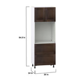 Hugo&Borg Montclaire 30-in W x 84.5-in H x 24-in D Wood 2-Drawers Single or Double Oven Pantry Fully Assembled Cabinet (Recessed Panel Shaker Style)