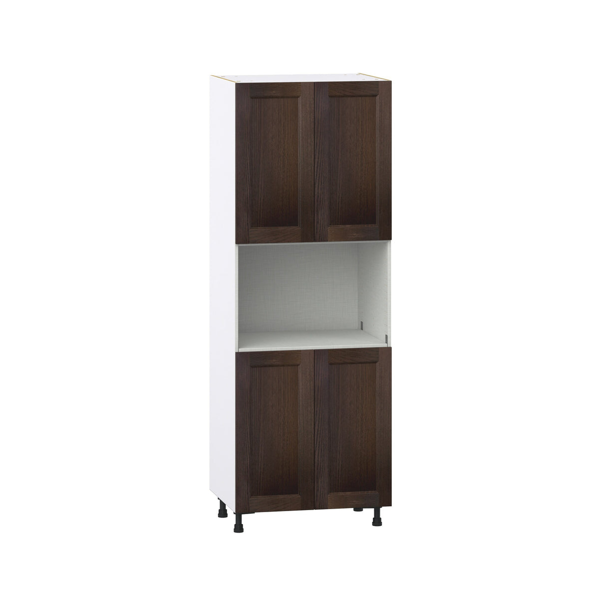 Hugo&Borg Montclaire 30-in W x 84.5-in H x 24-in D Wood Microwave Pantry Fully Assembled Cabinet (Recessed Panel Shaker Style)