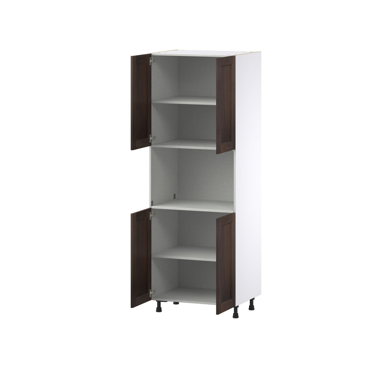 Hugo&Borg Montclaire 30-in W x 84.5-in H x 24-in D Wood Microwave Pantry Fully Assembled Cabinet (Recessed Panel Shaker Style)