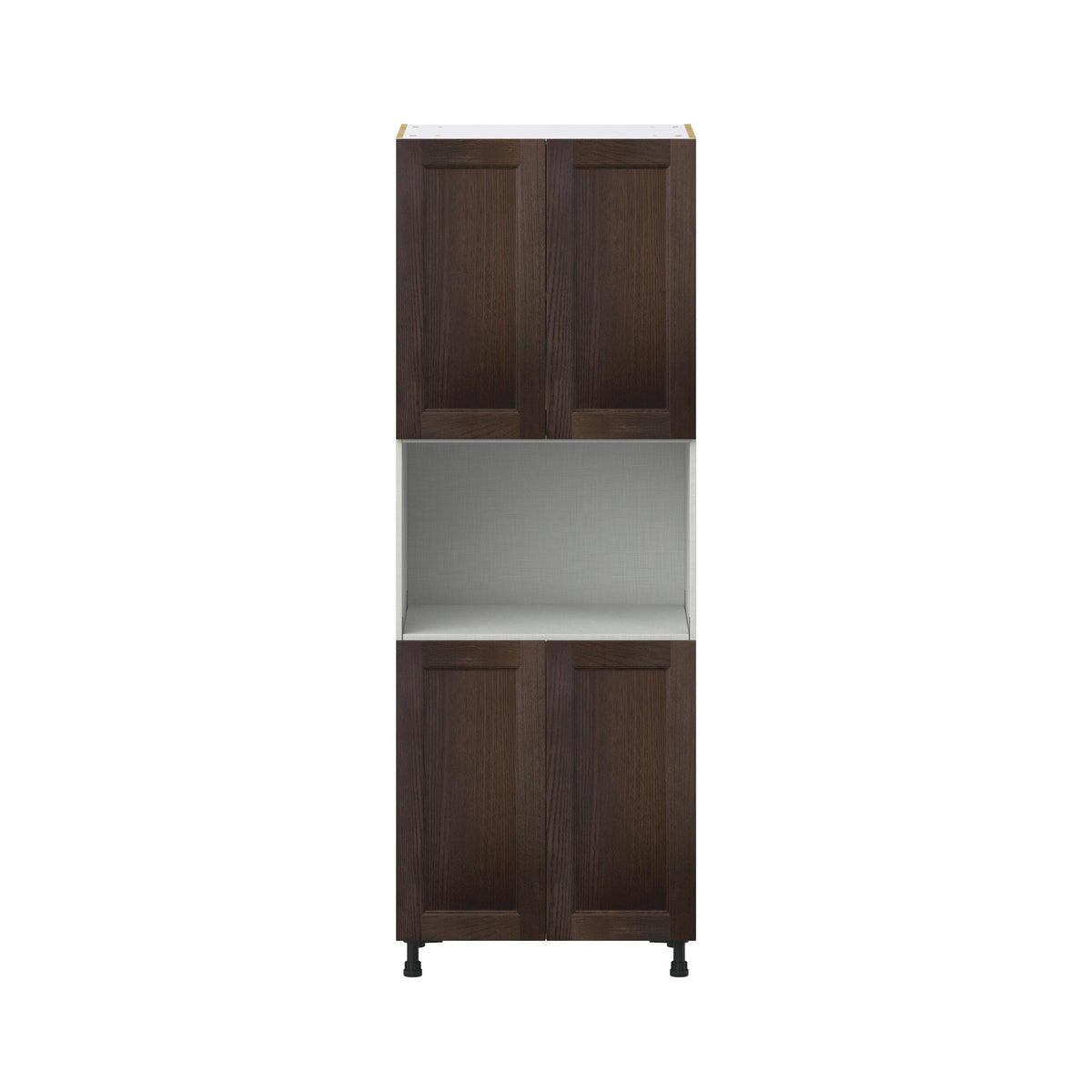 Hugo&Borg Montclaire 30-in W x 84.5-in H x 24-in D Wood Microwave Pantry Fully Assembled Cabinet (Recessed Panel Shaker Style)