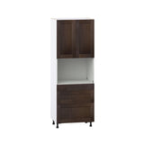 Hugo&Borg Montclaire 30-in W x 84.5-in H x 24-in D Wood 3-Drawers Microwave Pantry Fully Assembled Cabinet (Recessed Panel Shaker Style)