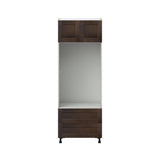 Hugo&Borg Montclaire 30-in W x 84.5-in H x 24-in D Wood 2-Drawers Microwave Pantry Fully Assembled Cabinet (Recessed Panel Shaker Style)