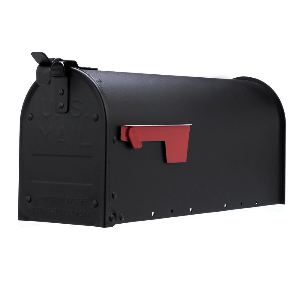 Admiral Medium, Aluminum, Post-Mount Mailbox, Textured White - Super Arbor