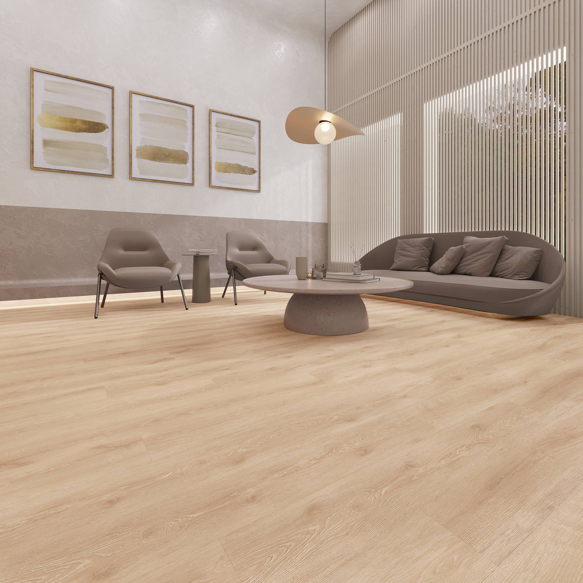 Lucida USA GlueCore Pro Perla Brown 28-mil x 7-in W x 48-in L Waterproof Glue Down Luxury Vinyl Plank Flooring (23.5-sq ft/ Carton)