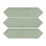 Giorbello Decor Sage 3-in x 12-in Glazed Ceramic Wave Subway Floor and Wall Tile (5-sq. ft/ Carton)