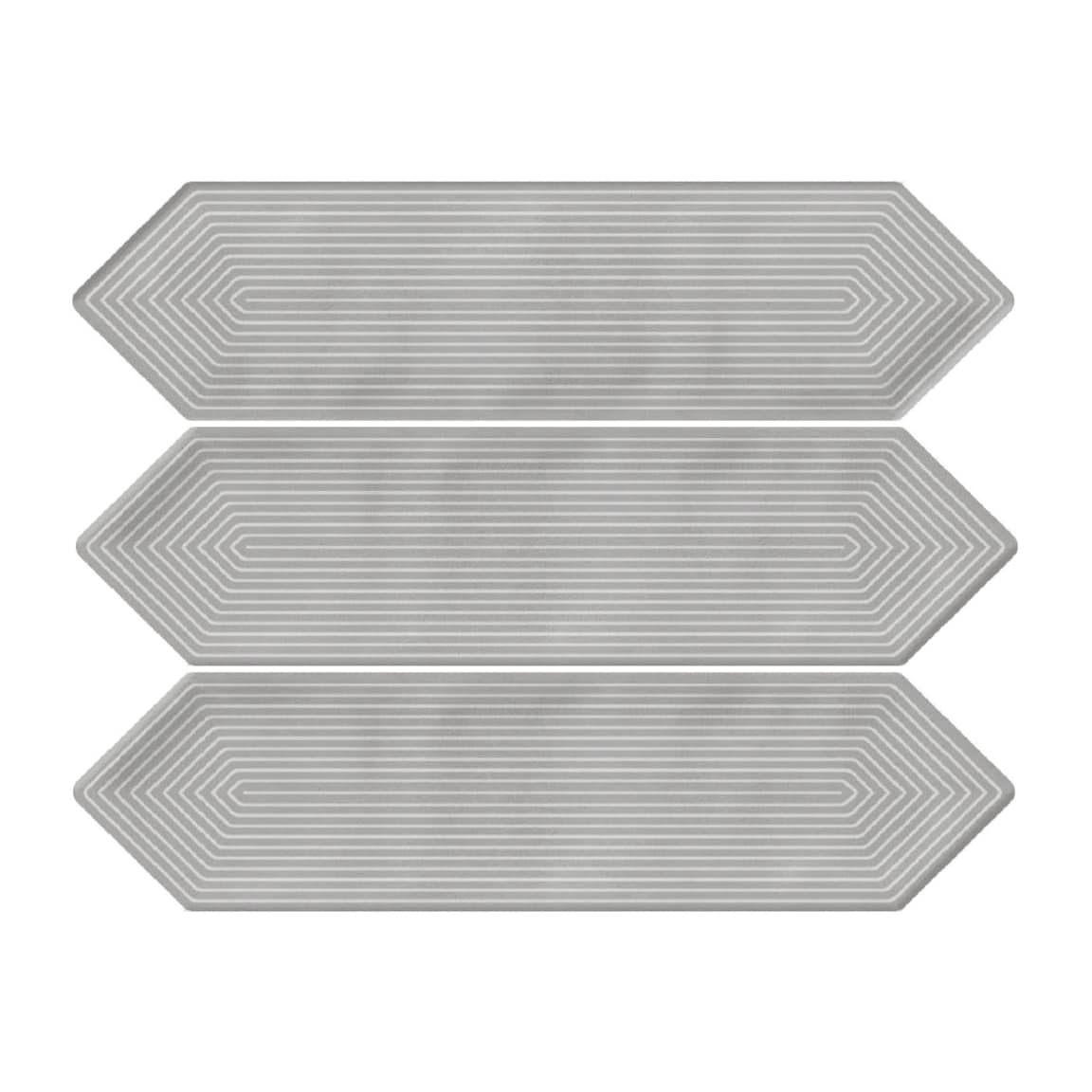 Giorbello Decor Smoke 3-in x 12-in Glazed Ceramic Wave Subway Floor and Wall Tile (5-sq. ft/ Carton)
