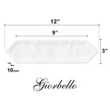Giorbello (Sample) White 3-in x 12-in Glazed Ceramic Subway Floor and Wall Tile