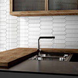 Giorbello (Sample) Decor White 3-in x 12-in Glazed Ceramic Subway Floor and Wall Tile