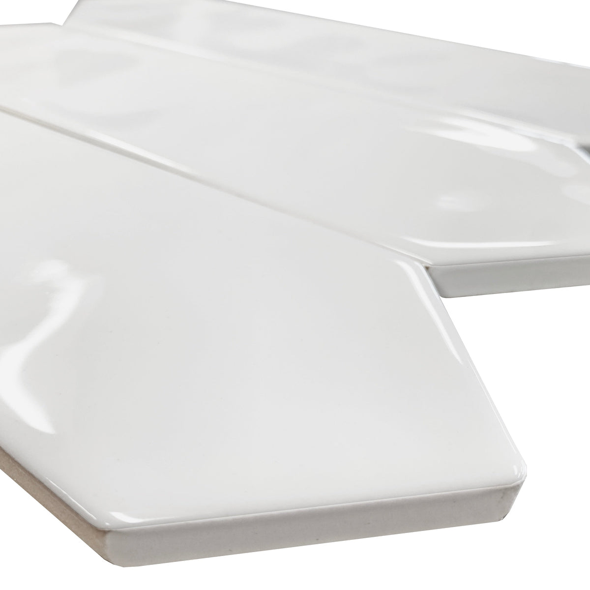 Giorbello (Sample) White 3-in x 12-in Glazed Ceramic Subway Floor and Wall Tile